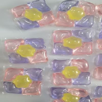 Yellow Purple Pink 5 In 1 Laundry Pods High Efficiency Detergent Pods