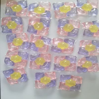 Yellow Purple Pink 5 In 1 Laundry Pods High Efficiency Detergent Pods