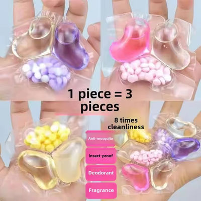 Yellow Blue 3 In 1 Laundry Scent Pods Environmentally Friendly Laundry Pods