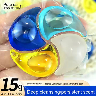 4 In 1 Laundry Pods Bulk Customized Eco Washing Pods Floral Fragrance