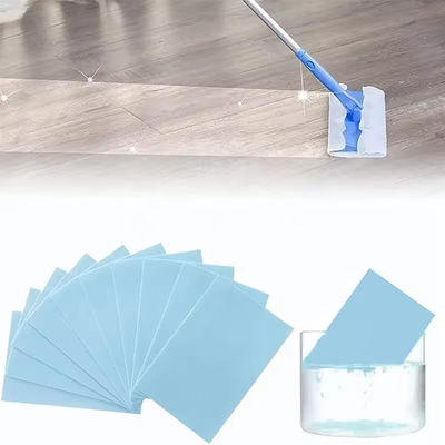 Blue Floor Cleaning Sheet Anti Stains Dust Paper Mop Home Use