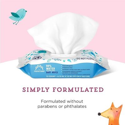 Mildness Water Wet Wipes For Sensitive Skin Unscented Customized