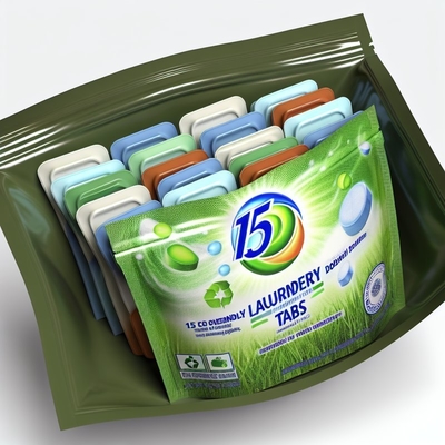 15 Pods of Eco-Friendly Laundry Detergent Tabs Powerful Cleaning in a Compact Size