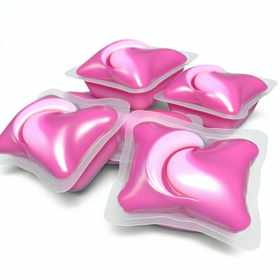 Hypoallergenic Laundry Detergent Pods Eco-Friendly Pink Colors